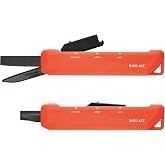 KOKUYO 2-Way Portable Scissors, HAKO-AKE Compact Pocket Size Travel Scissors, Titanium Blade All Purpose Craft Scissor Box Cutter for Office, Travel and Home. Orange (Hasa-T420YR)