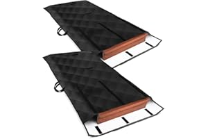 Usluole Table Leaf Storage Bag Padded 2 Pack, 54 x 28in Extra Thick Quilted Dining Table Leaf Bag with Adjustable Closure, Table Leaf Cover Protector, Flannel Back, Scratch Resistant