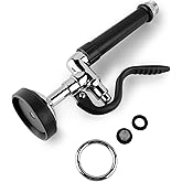 BESTJEEF Pre Rinse Sprayer Commercial Sink Faucet Spray Valve Chrome Finished (Black), (IM-US-KH12)