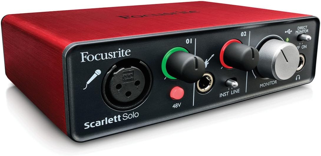 Focusrite Scarlett Solo USB Audio Interface( Red )