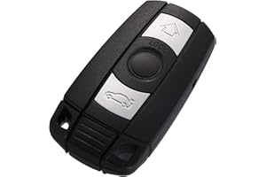 X AUTOHAUX Car Key Fob Shell 3 Button Remote Control Key Case Shell Keyless Entry Housing Replacement Black for BMW 325i 2006