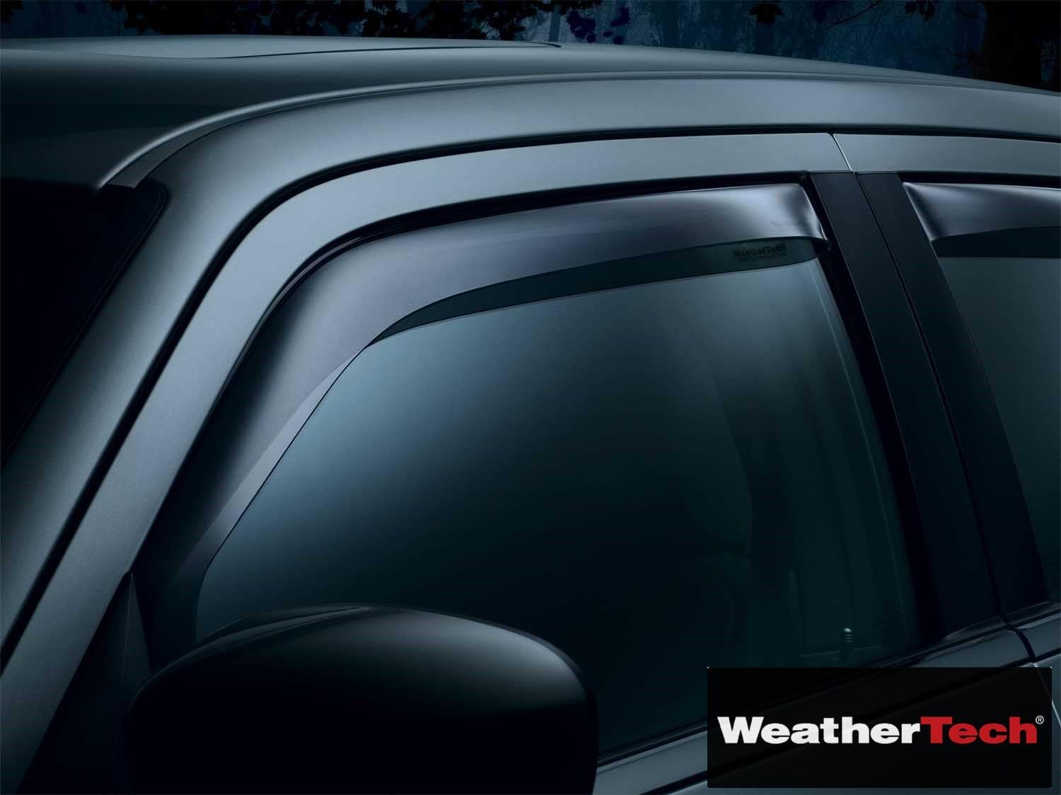 Brightt (WEA-DHM-110) Side Window Deflector Visor Rainguard Front Dark Tint Front Only - Compatible With Mirage - 2014 2015 2017 | 14 15 17