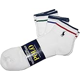 Polo Ralph Lauren Men Pony Logo Socks (Shoe size 6-12 1/2, White)