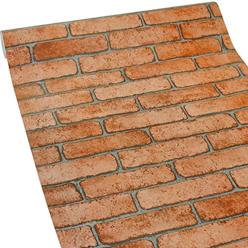 11 Yards Yellow Brick Wallpaper Peel and Stick Roll Fireplace Kitchen Bar Restaurant Living Room Bedroom Wall