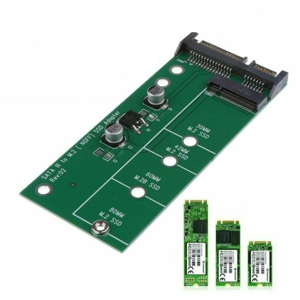 Multibao M2 SATA to 22-Pin SATA III Adapter for SATA-Based NGFF M.2 Key B/B + M 2280 2260 2242 2230mm M.2 Super Speed 6Gbps SSD to SATA Card Converter