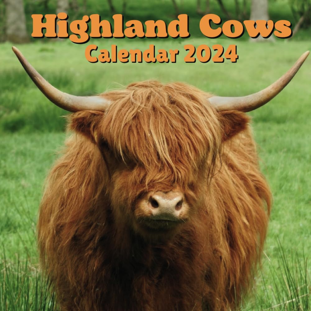 Highland Cows Calendar 2024: September 2023 to December 2024 Monthly Organizer To Keep Track Of Dates with Amazing Aimals Design