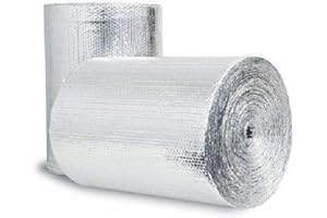 ECTY Double Bubble Reflective Foil Insulation (24 inch X 10 Ft Roll) Industrial Strength, Commercial Grade, No Tear, Radiant Barrier Wrap for Weatherproofing Attics, Windows, Garages, RV's, Ducts & More! .