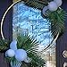 ElaDeco 36 Pcs Artificial Tropical Palm Leaves with Stems Luau Party Decoration Faux Palm Leaves Safari Leaves for Hawaiian Luau Party Jungle Beach Birthday Theme Decorations