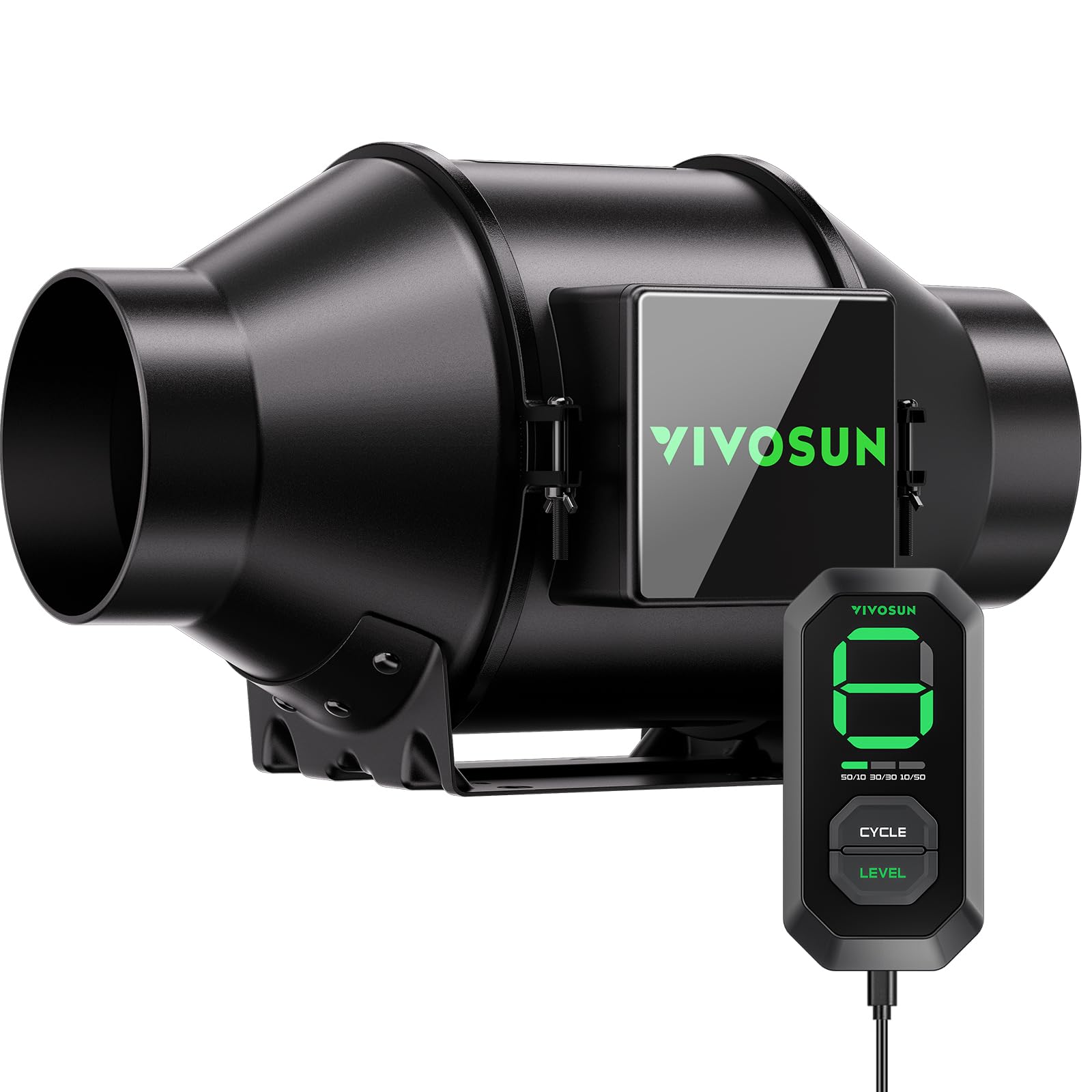 Photo 1 of VIVOSUN G4 4" Inline Duct Fan & 3 Cycle Modes E12 Speed Controller, AeroZesh Grow Tent Kit Ventilation Fan with 195 CFM EC Motor, Programmable Exhaust Fan for Heating Cooling Booster, Hydroponics