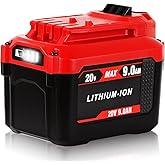 TenHutt 【Upgrade】 9.0Ah Replacement Battery for Craftsman 20V Battery V20 Lithium ion for CMCB205 CMCB204 CMCB206 CMCB202 CMCB201 20V Cordless Power Tools