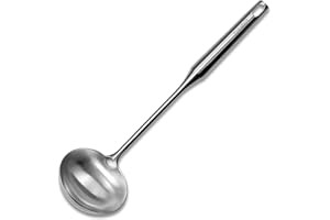 Starfrit Stainless Steel 13.8'' Asian Style Ladle -Perfect for Wok Cooking, Soups and Sauces