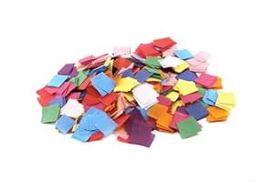 Hygloss Products Mosaic Squares - Tissue Paper Squares - 1 inch x 1 inch - Great for Arts & Crafts - Assorted Colors - 50 Each of 10 Colors - 500 Squares