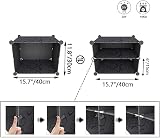 HOMIDEC 7 Tier Plastic Shoe Rack Cabinet with Doors Black 42 Pair view 6