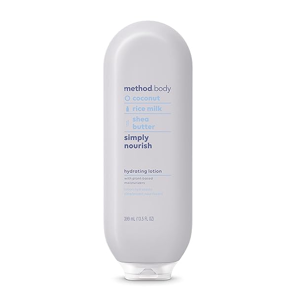 METHOD DAILY LOTION, SIMPLY NOURISH, PLANT-BASED MOISTURIZER FOR 24 HOURS OF HYDRATION, 13.5 FL OZ (PACK OF 1)