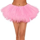 Women's Tutu Skirt Elastic 5 Layered Vintage Tulle Ballet Skirt Party Festival Costume