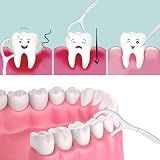 Medo 100 Pcs Dental Floss Picks 2 in 1 Portable Toothpicks White view 4