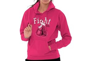 Classic Teaze Fight Boxing Breast Cancer Warrior Hoodie Sweatshirt Women