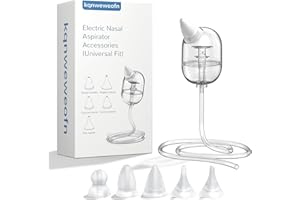 kqnweweofn Baby Nasal Aspirator Replacement Parts Silicone Tips & Tubes, Compatible with GROWNSY, HEYVALUE, Nozebot & Momcozy, Dishwasher Safe, Includes Multiple Silicone Tips & Storage Case