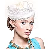 Fascinators Hat for Women Church Tea Party Headband Derby Floral Wedding Dress Cocktail Hats
