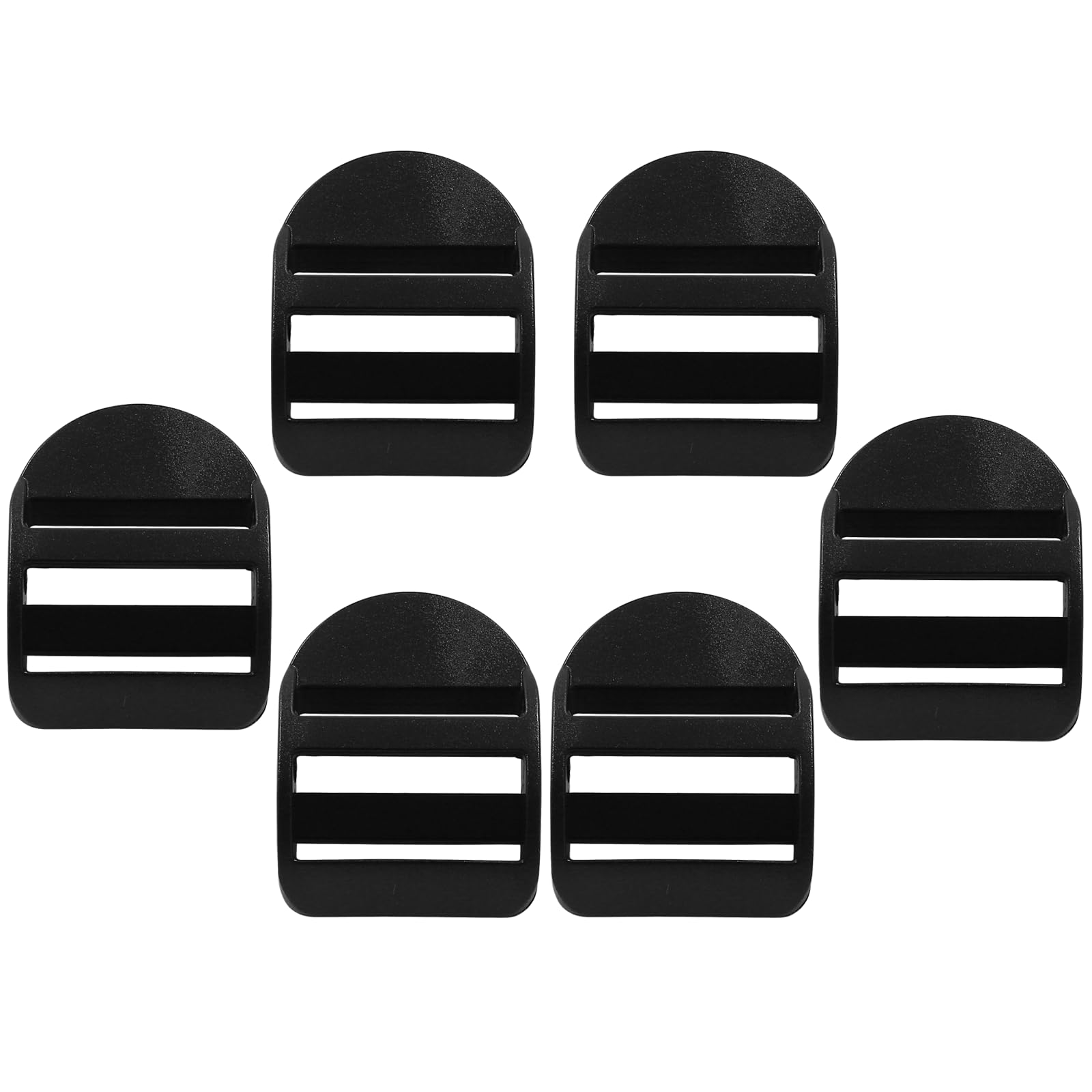 Photo 1 of BokWin 6 Pcs Plastic Ladder Lock Buckle 1-1/4 inch Slide Buckle Adjustable Buckle Replacement for Backpack Straps Luggage (Black)