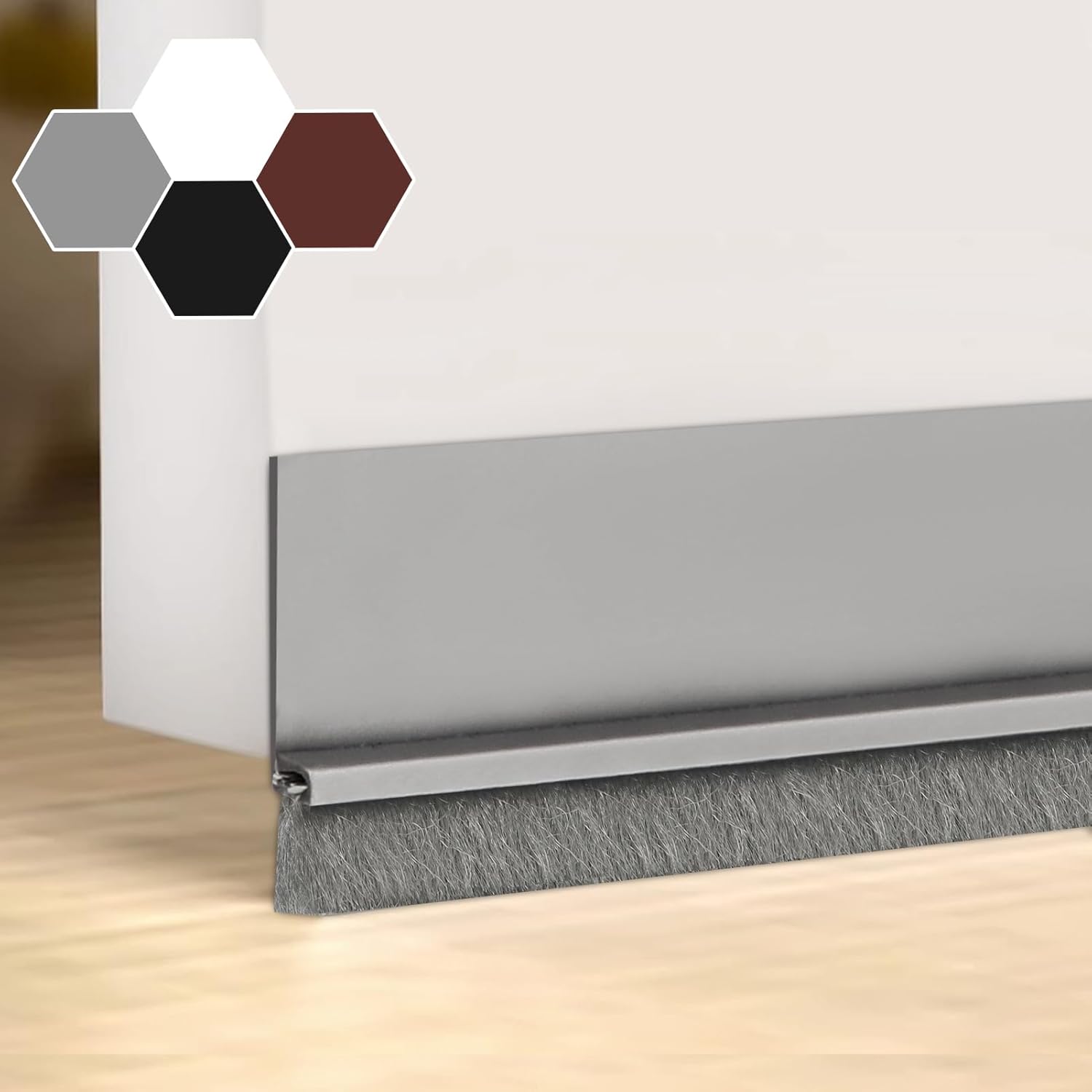 Draft Stoppers - Door Draft Stopper for Bottom of Door, Cuttable Under Door Seal Strip 2