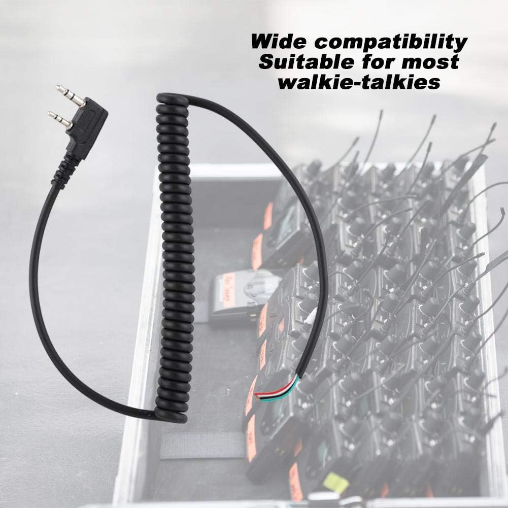 27.6 inch Hand Mic Cable Walkie Talkie Speaker Cable with 3.5mm+2.5mm Dual Interface for UV5R for TK-240 for Linton - Image 4