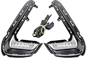 Astra Depot Compatible with 16 17 18 Hyundai Elantra LED Daytime Running Light DRL Fog Light Dual Function Turn Signal