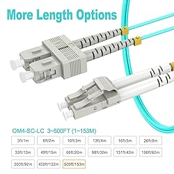 RamboCables 500ft(153m) OM4 SC LC Fiber Patch