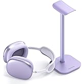 MANMUVIMO Headphone Stand, Desktop Headset Holder (Purple) Heavy Base Desk Earphone Stand Aluminum Gaming Headset Hanger Rack for AirPods Max, AirPods, AirPods Pro, Beats, Bose