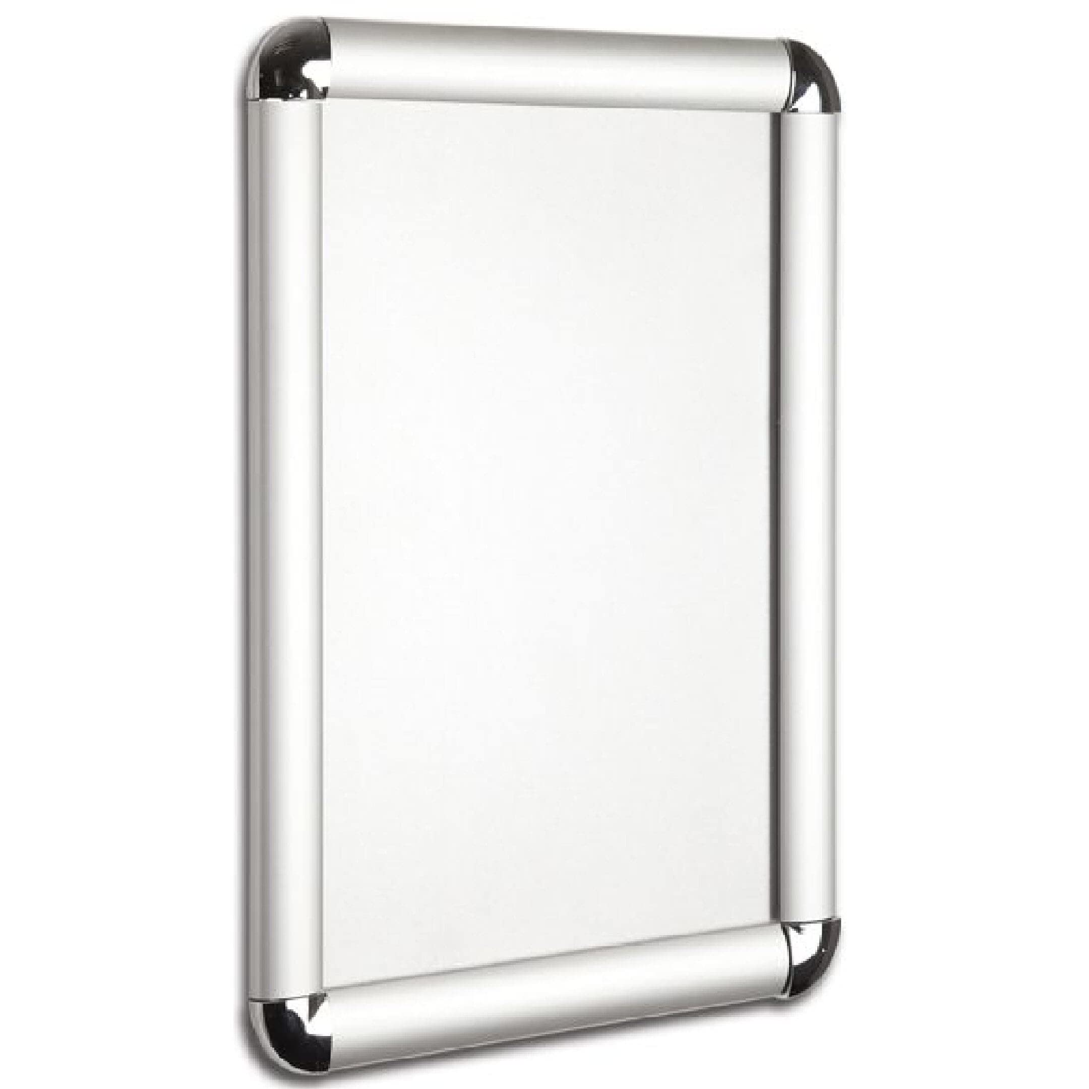 ROUND CORNER 25mm Silver Snap Frame Poster Holder Retail Display – A4, A3, A2, A1, A0 - (A4 (W) 21 x (H) 29.7 cm)