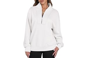 ANRABESS Women Half Zip Sweatshits Long Sleeve Collared Quarter Zipper Pullover Cropped Tops Trendy 2024 Fall Hoodies Outfits