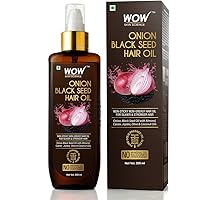 WOW Skin Science Onion Black Seed Hair Oil - Controls Hair Fall - No Mineral Oil, Silicones & Synthetic Fragrance - 200mL
