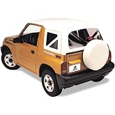 Bestop Replace-A-Top 5136401 for Geo Tracker &amp; Suzuki Sidekick 1995-1998 | Fits Geo Tracker, Suzuki Sidekick, 1995-1998, Black Crush, Clear Windows, No Door Skins Included, For OEM soft top hardware