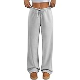 ATHMILE Womens Sweatpants Wide Leg Barrel Pants Baggy Joggers Low Waist Fall Fashion Winter Clothing Pockets 2026