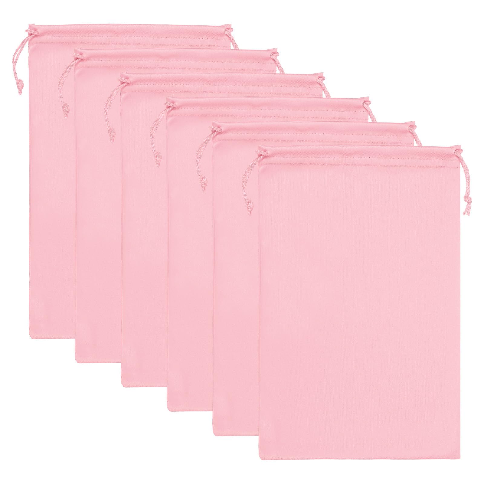 PATIKIL Ski Goggle Bag, 6 Pack Soft Microfiber Snow Goggles Protective Storage Case Sleeve Drawstring Pouch for Camera Lenses, Sunglasses, Eyeglasses, Pink