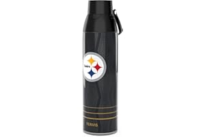 Tervis Venture Water Bottle NFL® Pittsburgh Steelers - Full Speed Triple Walled Insulated Tumbler Travel Cup Keeps Drinks Cold & Hot, 26oz, Stainless Steel