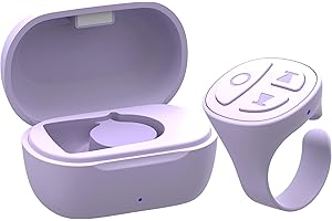 Vekesen Tiktok Scrolling Ring Bluetooth Camera Remote Control for iPhone TIK Tok Scrolling Ring Page Turner for Kindle App (Not for Kindle Devices) (D02, Purple)
