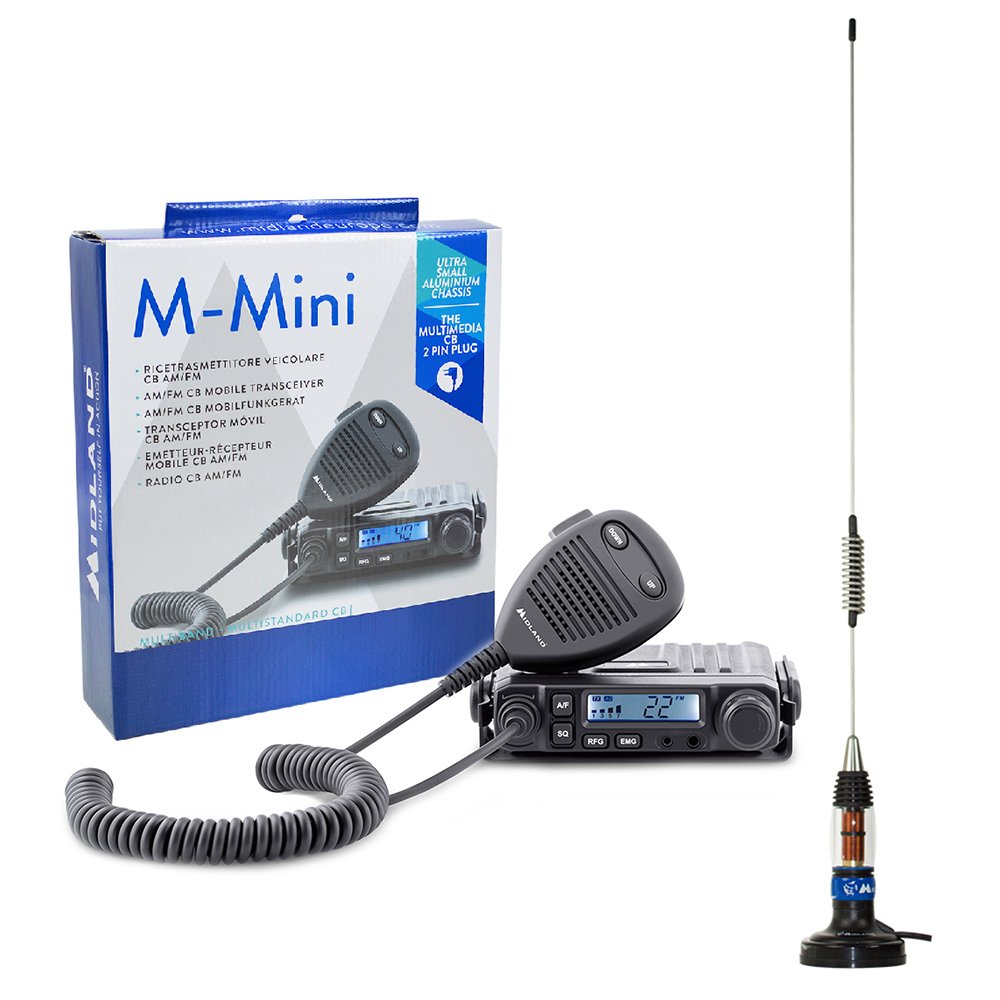 CB radio kit Midland MMini with car cigarette lighter plug included