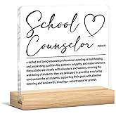 Best School Counselor Gifts for Coworker Women Men, Thank You Appreciation Gifts for School Counselor Definition Acrylic Sign Counselors Office Desk Decor