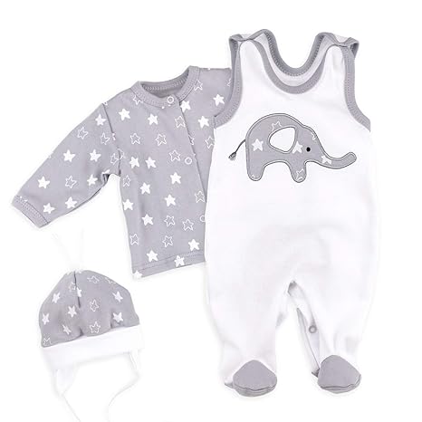 Baby Sweets 3er Babyset Shirt + Mütze + Strampler Erstausstattung für Mädchen und Jungen