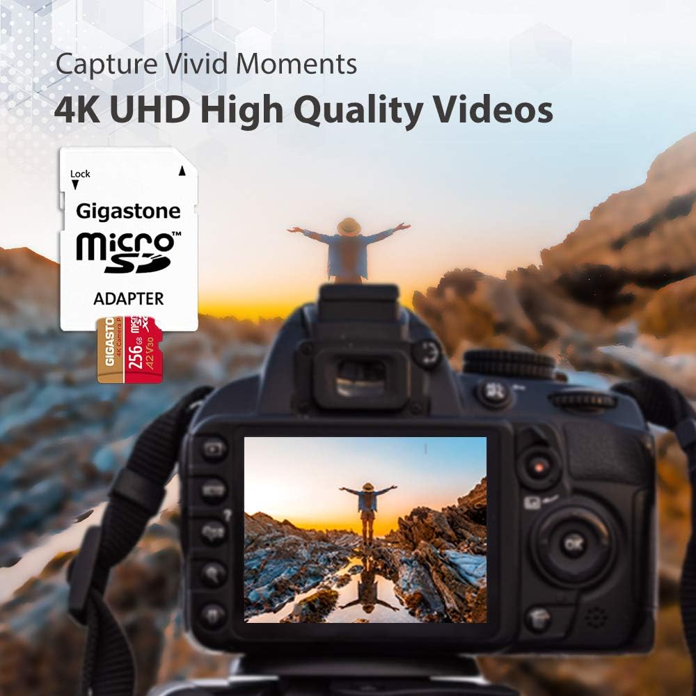 5-Years Data RecoveryGIGASTONE 256GB Micro SD Card, 4K Camera Pro, A2 V30 for Smartphone Gopro, Action Cams, 4K UHD Video - Image 5