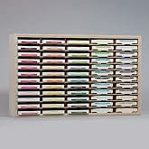 Stamp-n-Storage Standard Ink Pad Holder 60 - Wooden Ink Pad Organizer Rack for Craft Room, Holds 60 Full-Size Stamp Pads - Birch Plywood,