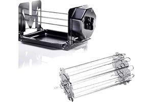 ROTO-Q 360 Non-Electric Rotisserie Kit with 10-Piece Skewer Set - Cordless Spit Roaster for Grills, Ovens, Smokers, BBQs - In