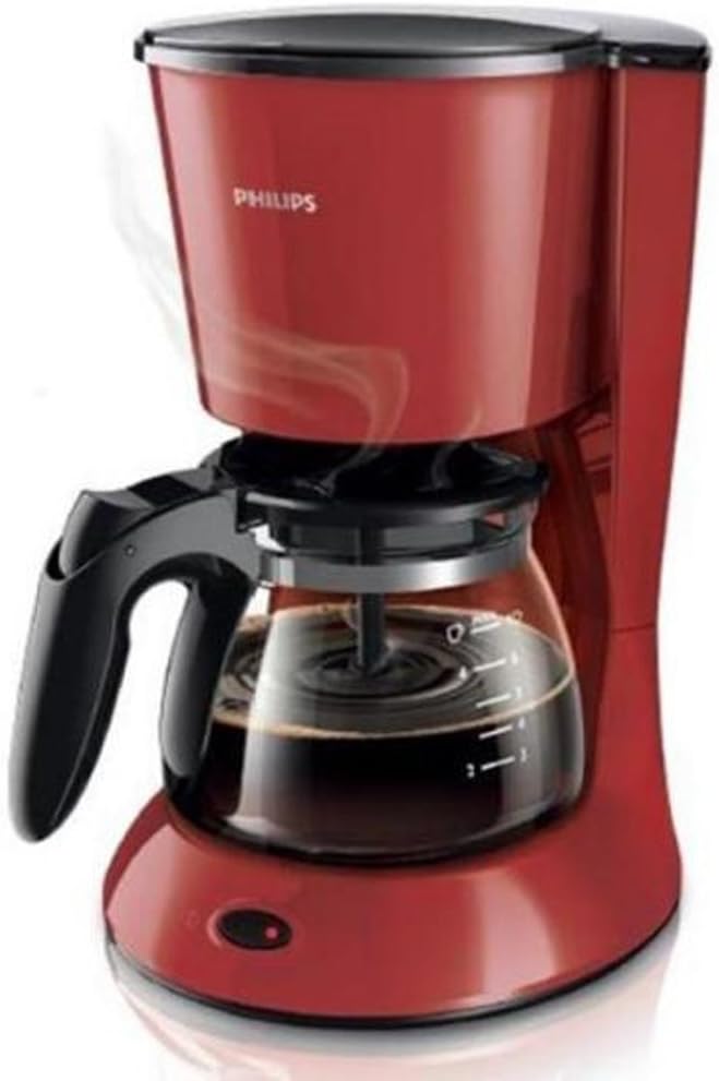 Philips Daily Collection Coffee Maker HD7433/80 With glass jug Compact design (0.6L) Pistil Red 220V