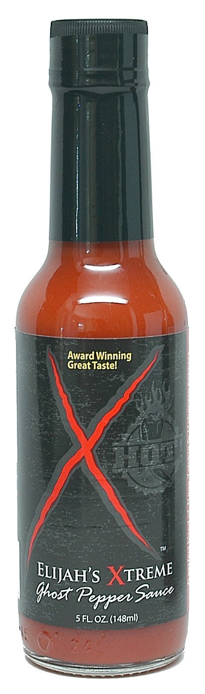 Elijah’s Xtreme Ghost Pepper Hot Sauce, Ultimate Gourmet Hot Pepper Sauce with Extreme Fiery Heat (5 oz)