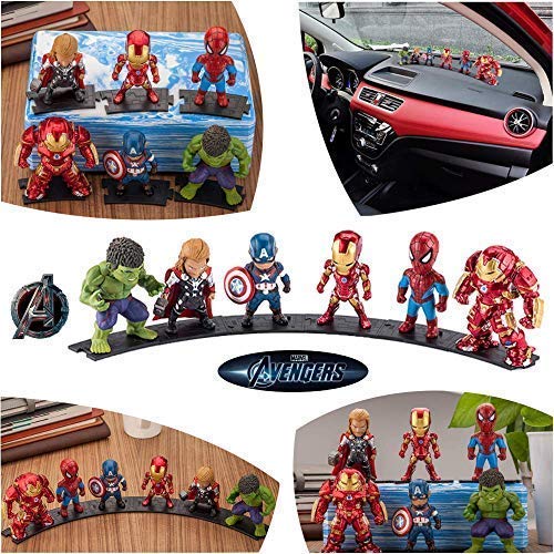 Marvel Avengers Titan Hero Series Exclusive-iron Man、Hulk、Thor、Spider-man、Captain America、Hulkbuster 6 Figure Set/Car decoration - Thumbnail 4