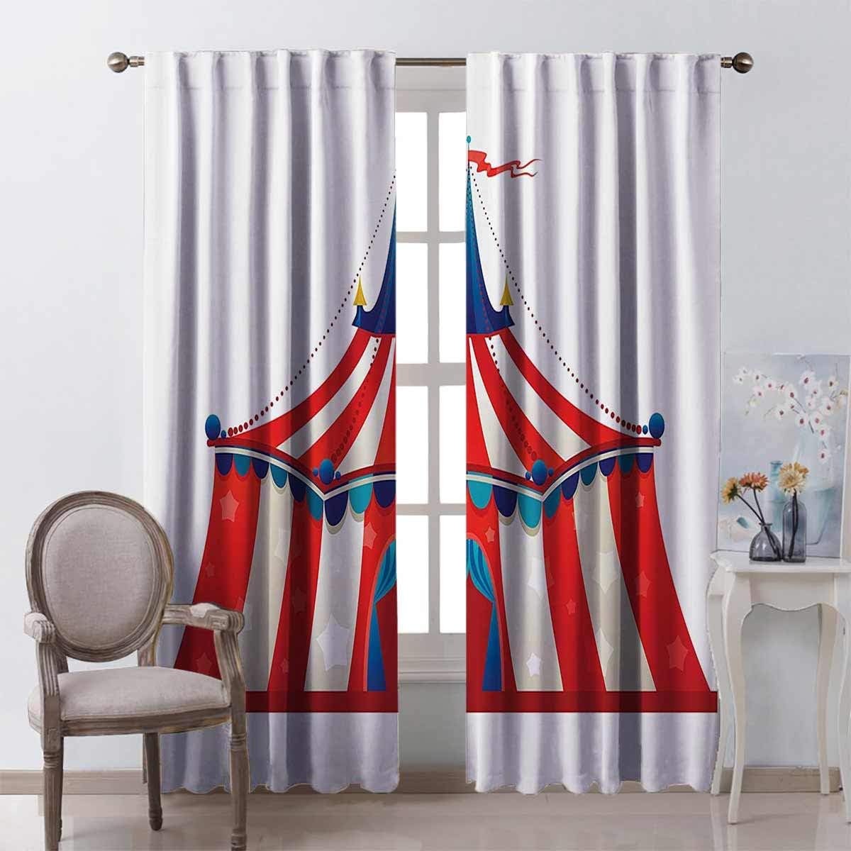 Circus Decor 99 Blackout Curtains Colorful Striped Circus Marquee Tent