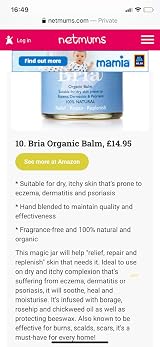 Bria 100% Natural Organic Soothing Balm for Eczema Prone & Dry Skin 120ml view 7