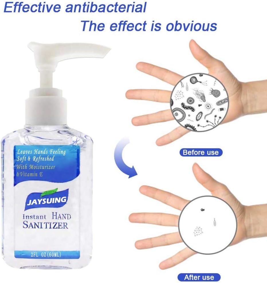 1PC 60ml Mini Portable Compressed Hand Sanitizer - No-wash Quick-Drying Press Type Bottle Moisturizing Hand Soap Cleaning Supplies