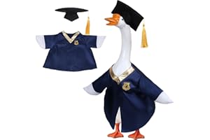Yookat Graduation Porch Goose Outfit Blue Graduation Costume for Yard Lawn Goose Statue Outdoor Decor Accessories